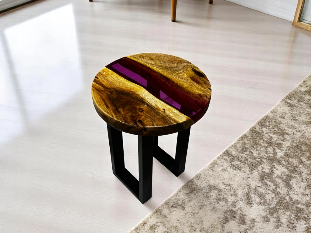 Personalized Pink Epoxy River Table Top Home Decor 